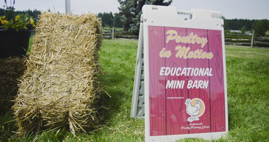 poultry in motion sign